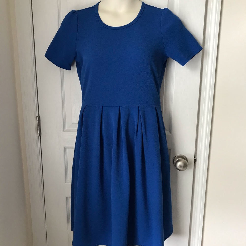 Last Call! - Lularoe Amelia Dress in Royal Blue L